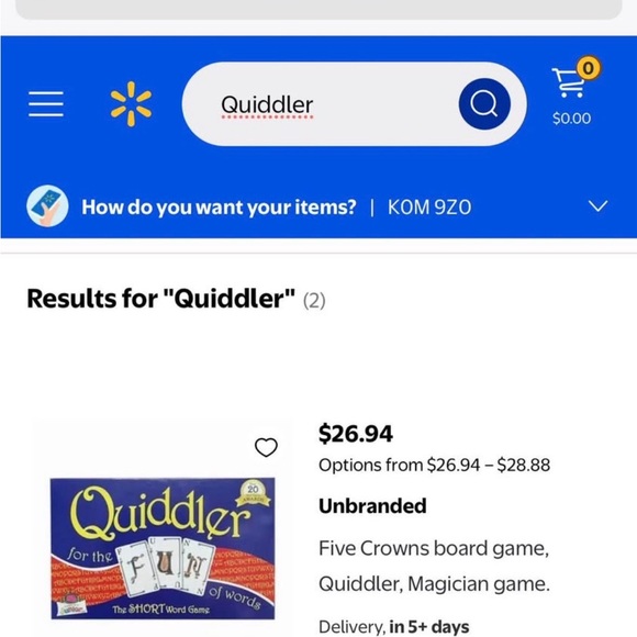 Quiddler Card Game - Blue - Picture 4 of 4